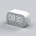 thumbnail image 1 of PPgejGEK Wireless Bluetooth Speaker with FM Radio Mini Portable Alarm Clock Mirror LED Display Dual Alarm Support TF Card USB Charging for Home Decor Gifts, 1 of 7