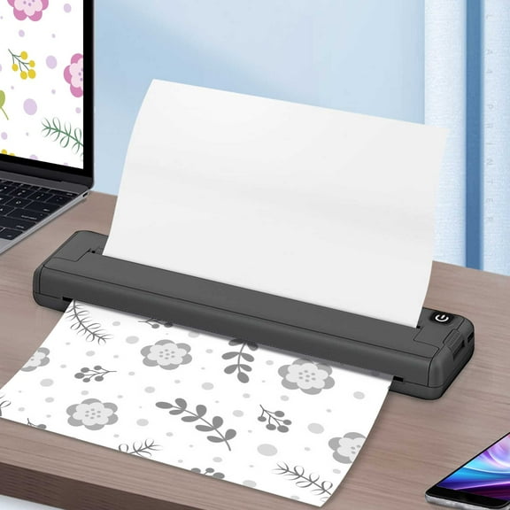 PPgejGEK Wireless Thermal A4 Paper Printers High-definition Office and Household Small Mini Portable Inkless Printing Machine