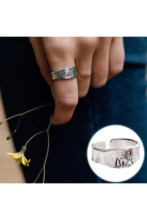 Women Rings Sunset Valley Vintage Sunset Valley Champagne Sun forest for Valentine's Day Mother's Day Christmas Birthday Gifts up to 65% off