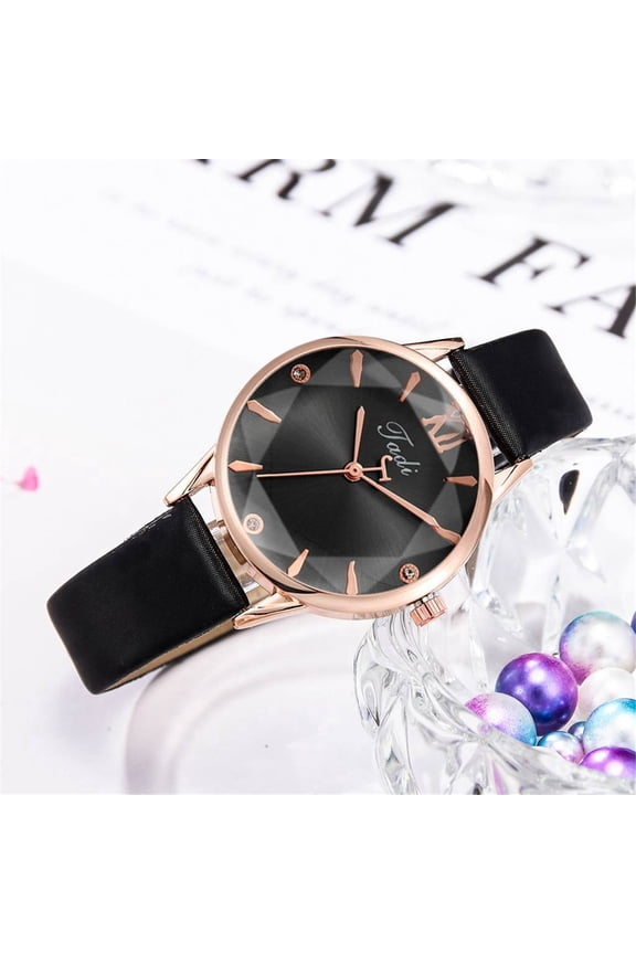 Women's Bracelets Jadi Womens Mens Ladies Leather Quartz Analog Dress Bracelet Wrist Quartz Watch for Valentine's Day Mother's Day Christmas Birthday Gifts 50% off Clear