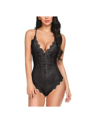  XINSHIDE Lingerie For Women Sexy Naughty Two Pcs Strappy Lace  Mesh Bra And Panties Set Underwear Bodysuit Babydoll Sleepwear Black :  Clothing, Shoes & Jewelry