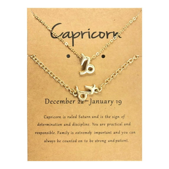 WWG Womens Necklaces Twelve Constellation Necklace Bracelet Set Constellation Card Necklace for Valentine's Day Mother's Day Christmas Birthday Gifts 0