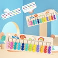 thumbnail image 1 of PPgejGEK Wooden Multichannel Colorful Balls Walking Puzzle Board, Educational Mind Thinking Training Game for Kids, Multicolor Size 15.62x5.78x0.78 Inches, 1 of 6