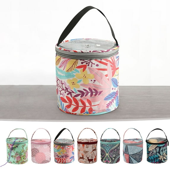 PPgejGEK Wool Bag Storage Organizer Yarn Storage Bag Knitting Bag Portable Yarn Holders Carry Case Storage for Crochet Hook Travel Crochet Hook Organizer Flash Deals