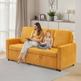 thumbnail image 1 of PPorfamilia 71'' 3-Seater Sofa, Modern Corduroy Sofa Deep Seat with Storage, Upholstered Couch for Living Room, Yellow, 1 of 8