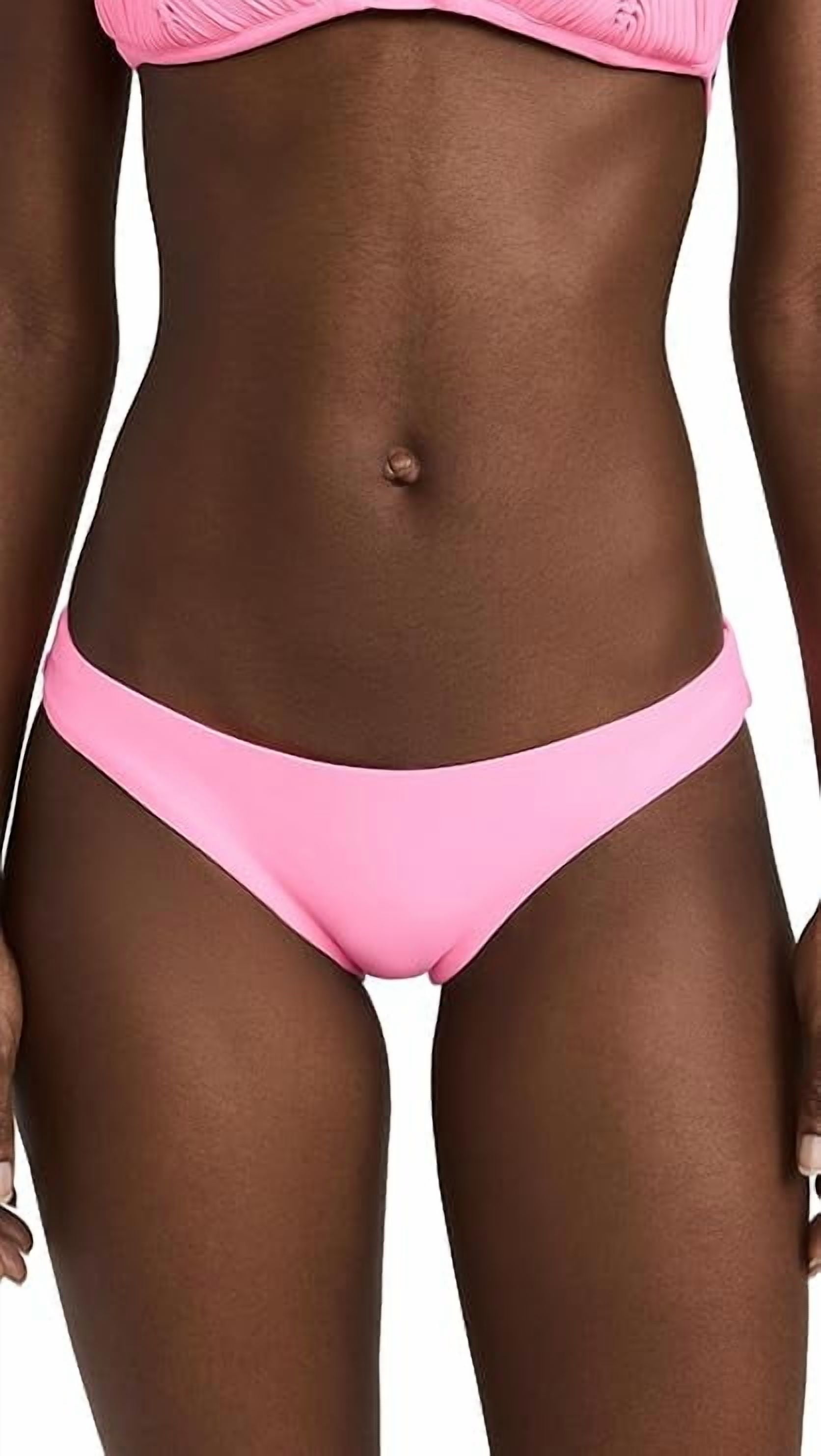 PQ Swim Women's Basic Ruched Bikini Bottoms - Moderate Rise, Fuller Coverage, Womens Swimsuit Bottoms - Full