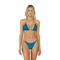 thumbnail image 1 of PQ Swim Women's Mara Detail Bikini Bottoms - Moderate Rise, Fuller Coverage - Full (Turquoise Tides, Medium), 1 of 6