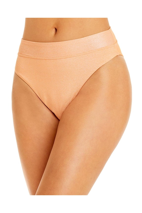 Womens High Waist Shimmer Bikini Swim Bottom