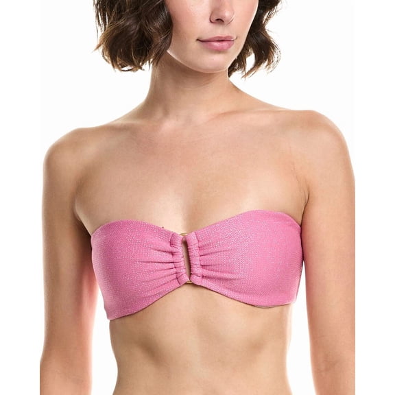 PQ Swim womens  Detail Bandeau Bikini Top, s, Pink