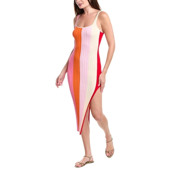 PQ Swim womens  Piper Slit Maxi Dress, XS/S, Pink