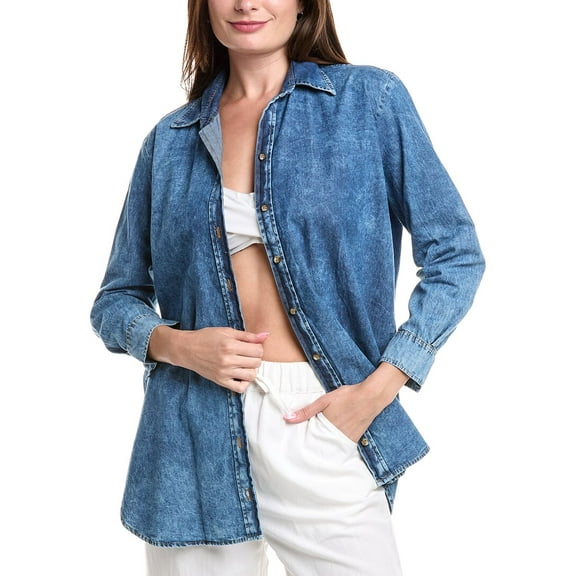 PQ Swim womens  Tilly Button Cover-Up, XS/S, Blue