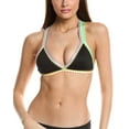 thumbnail image 1 of PQ Swim womens  x Solange Ferrarini Crochet Trim Triangle Bikini Top, m, Black, 1 of 3