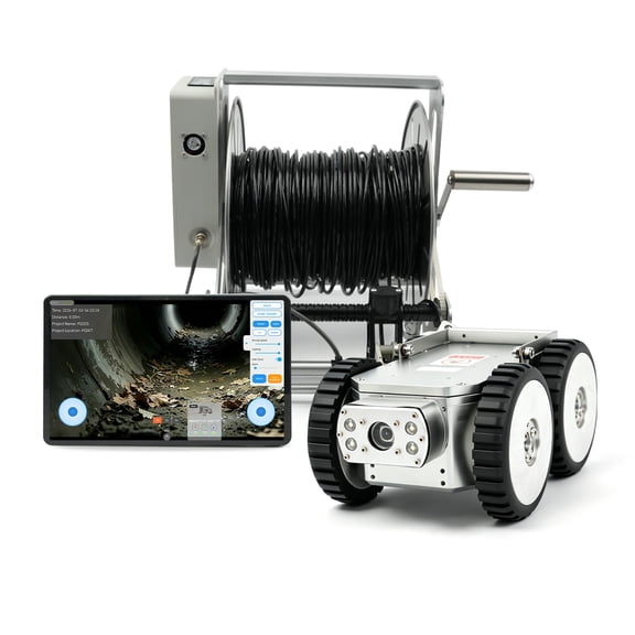 PQ325B Pipe Inspection Robot 1080P HD Sewer Camera, 328ft Cable