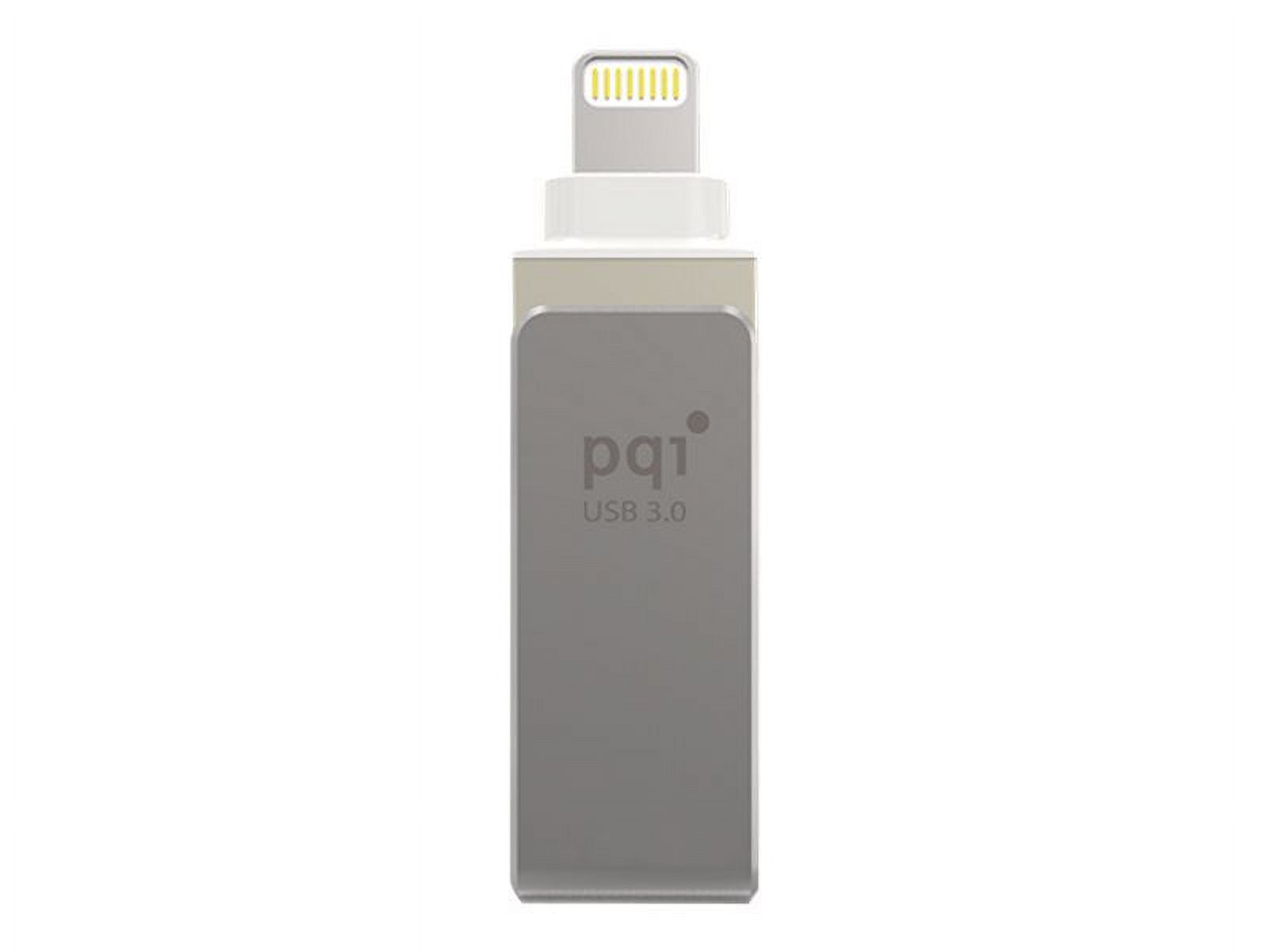 PQI iConnect mini - USB flash drive - 32 GB - USB 3.0 / Lightning - metallic gray - image 1 of 4