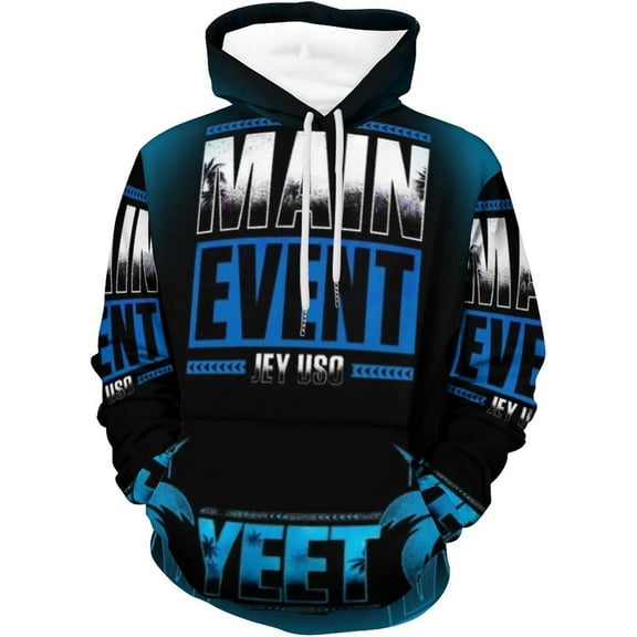 PQIXJBA Jey Uso Wrestler Fashion Hip Hop Women/Men Hoodie Sweatshirt With Pocket