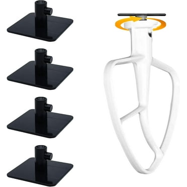 PQPO Stand Mixer Attachment Holders Compatible with Kitchenaid Mixer Accessories (Black)