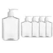 PQS 8 OZ Refillable Travel Bottles w/Dispenser Pump - Liquids/Gels/Lotions (Empty Bottles) (5 Bottles)