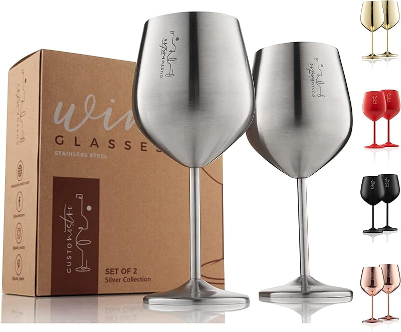 Set Of 4 Wine Glasses - 300 Ml, Dishwasher Safe, For Red, White, Cocktail & Water