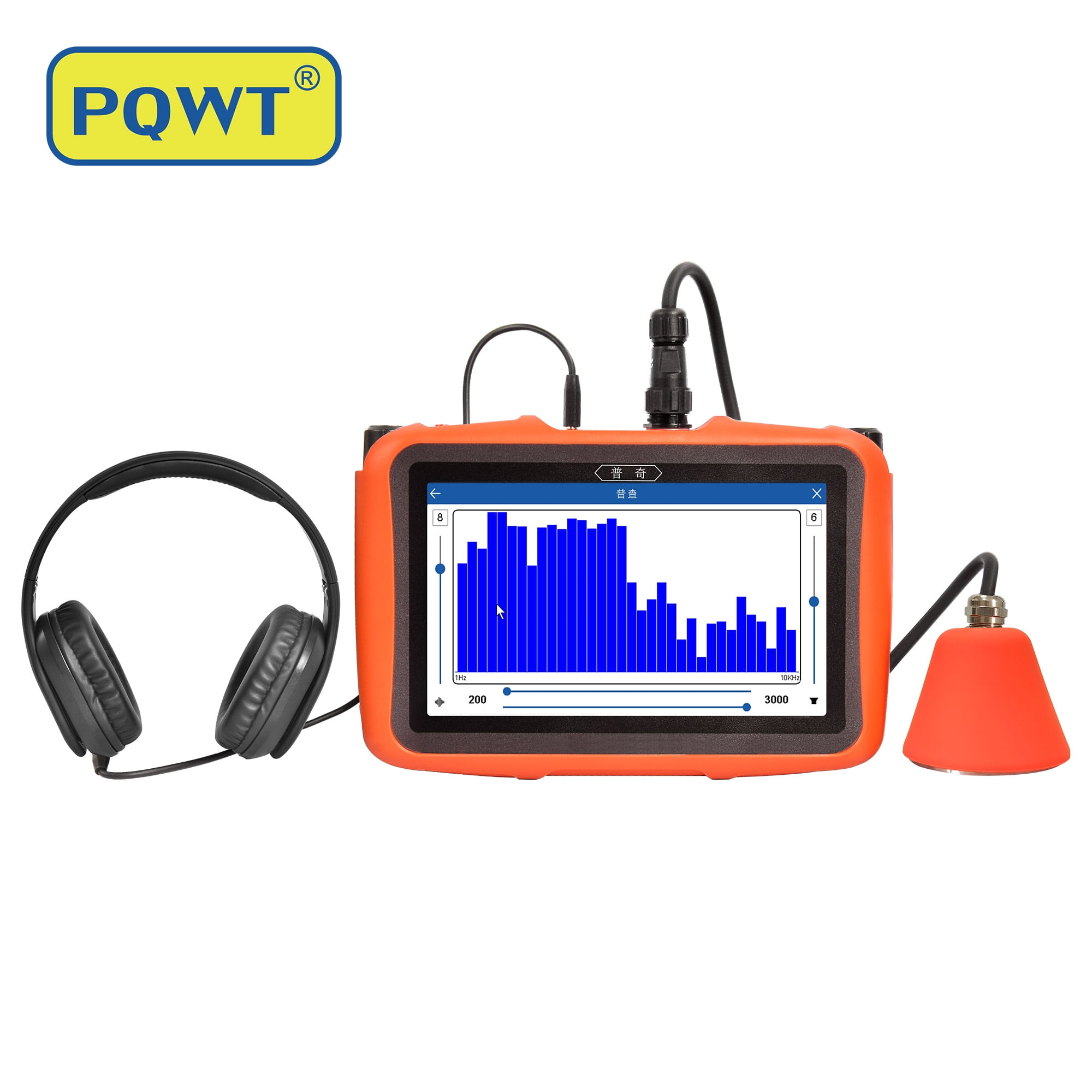 PQWT L40 Water Pipeline Leak Detector Plumber Leakage Detection Machine Water Pipes Repair Tools