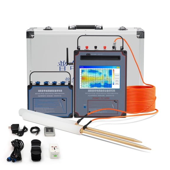 PQWT TC1200 Ultra-Deep Groundwater Detector Instrument, 1500m Professional Water Detection System for Deep Well Drilling & Hydrogeological Mapping, Carry Case