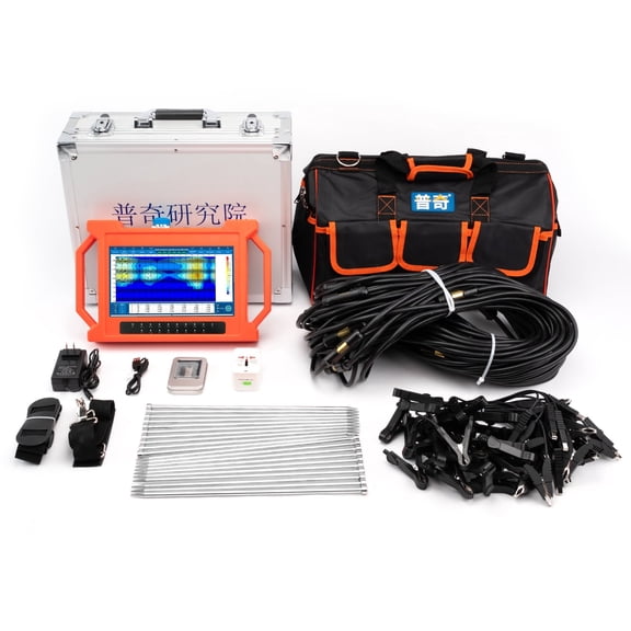 PQWT Underground Water Detector, Up to 3281ft (1000m) Professional Groundwater Locator, Large Touchscreen Auto Mapping Well Detector with Carry Case