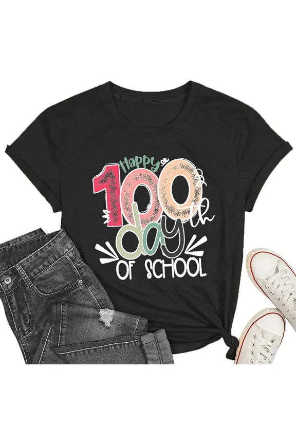 PQZ 100 Days of School Shirt, 100th Day Celebration Shirt, Back to School Shirts, Kindergarten Teacher Appreciation Gift