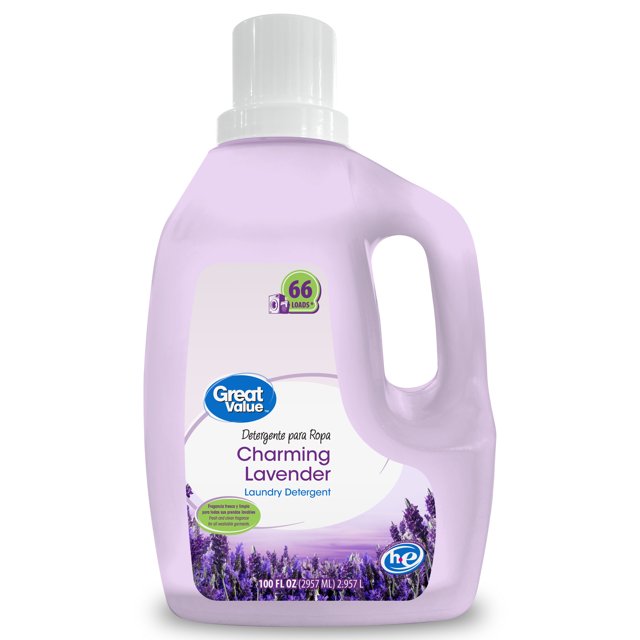 PR Great Value Laundry Detergent Charming Lavender 100 fl oz
