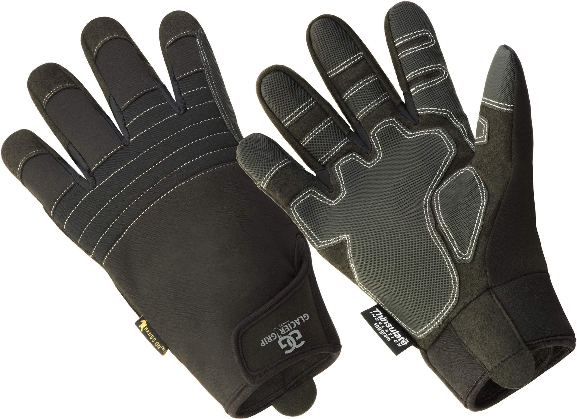 PR0010-M, Men's Glacier Grip Premium High Performance Gloves, Anti-Slip Grip,  Thinsulate Lined, 100% Waterproof