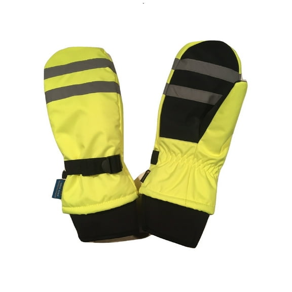 PR1105-L, Men's 360 Safety Pro Hi-Viz Mittens, 5-Finger Insert, Anti-Slip Grip, Thinsulate Lined, 100%  Waterproof