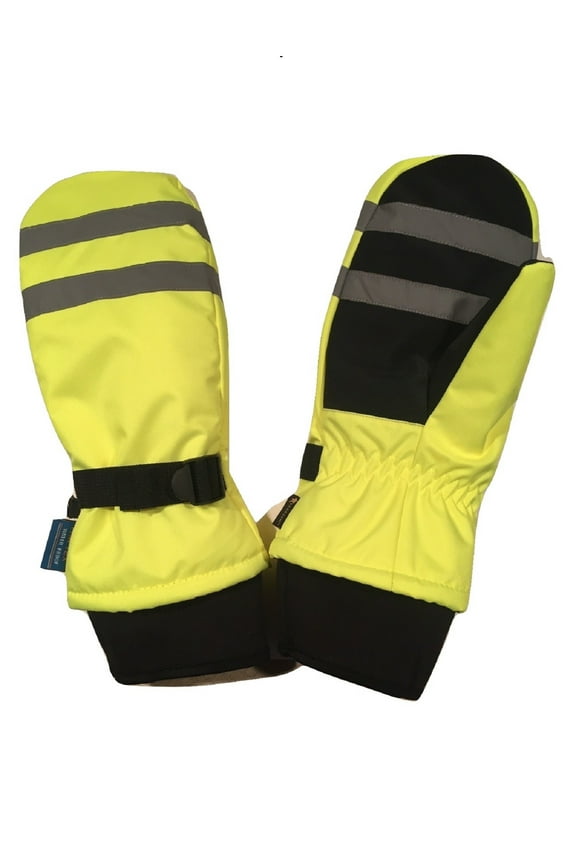 PR1105-L, Men's 360 Safety Pro Hi-Viz Mittens, 5-Finger Insert, Anti-Slip Grip, Thinsulate Lined, 100% Waterproof
