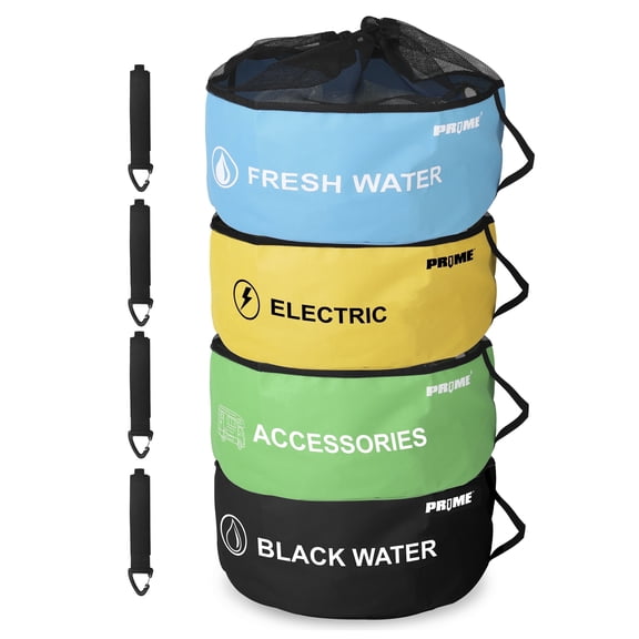 PR1ME 4 Pack Waterproof RV Hose Storage Bag RV Accessories Organize Bag