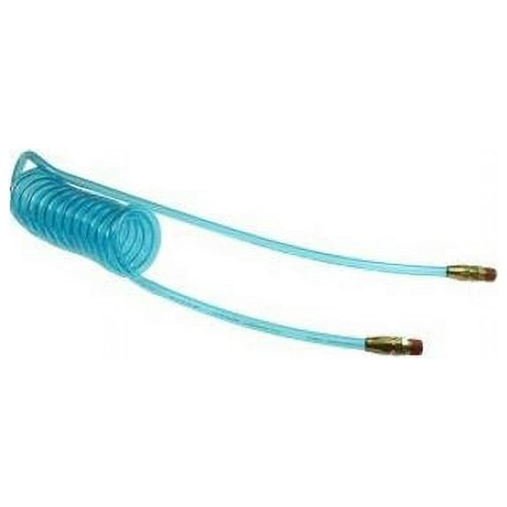 PR38-304-T Flexcoil, 3/8” ID x 30’, 1/4” MPT Rigid Reusable, Transparent Blue