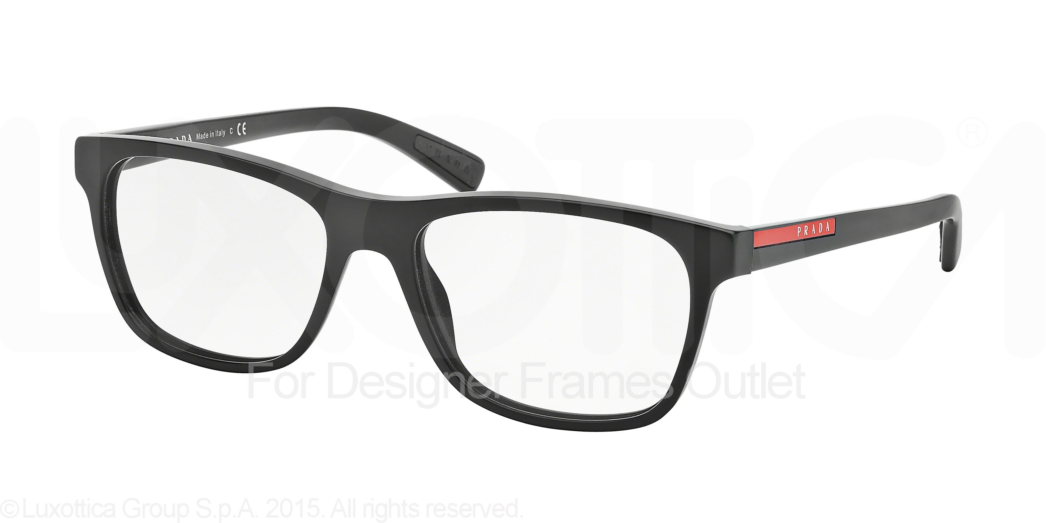 PRADA SPORT Eyeglasses PS 01FVA 1BO1O1 Matte Black 55MM