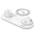 thumbnail image 1 of PRAETER 3 In 1 Multifunctional Charging Dock Charger Stand for Apple Watch Series/Air Pods IPhone Station, White, 1 of 5