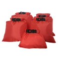 thumbnail image 1 of PRAETER 5pcs Waterproof Dry Bag, Outdoor Beach Buckled Storage Sack Travel Drifting Swimming Snorkeling Bags, Red, 1 of 2