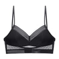 thumbnail image 1 of PRAETER Sexy Backless Strapless Bra Push Up Plus Size Bras For Women Thin Lace Bralette Dots Mesh Lingerie Brassiere Low Back Underwear, 1 of 9