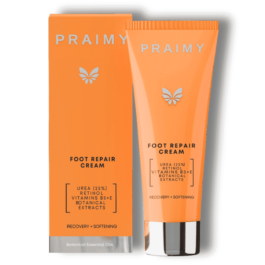 PRAIMY Foot Repair Cream - Therapeutic & Hydrating Urea & Grapefruit Cream for Cracked Heels & Diabetes, 3.3 fl oz