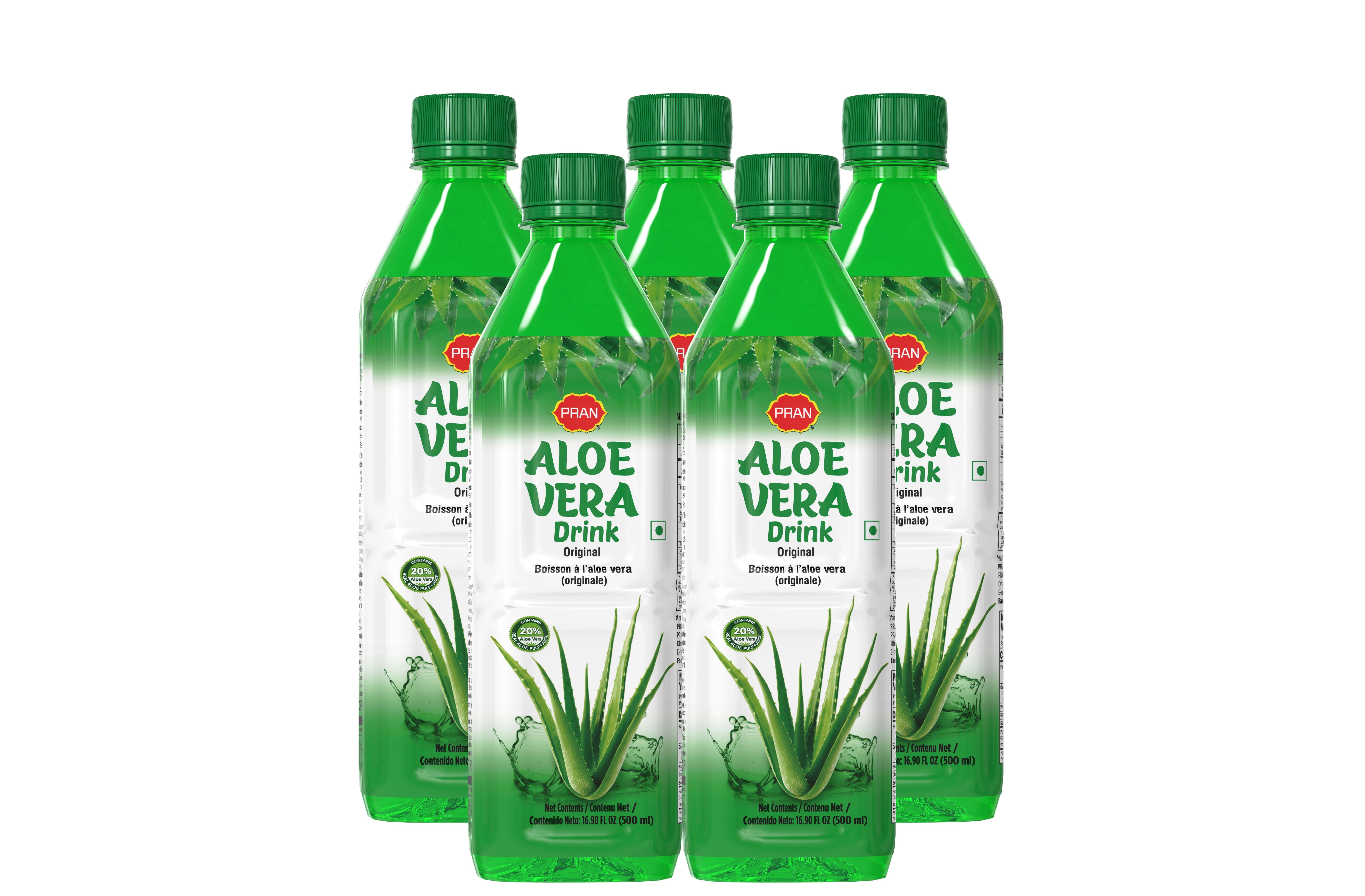 PRAN Aloe Vera Drink Original 500ml - 5 Pack - Walmart.com