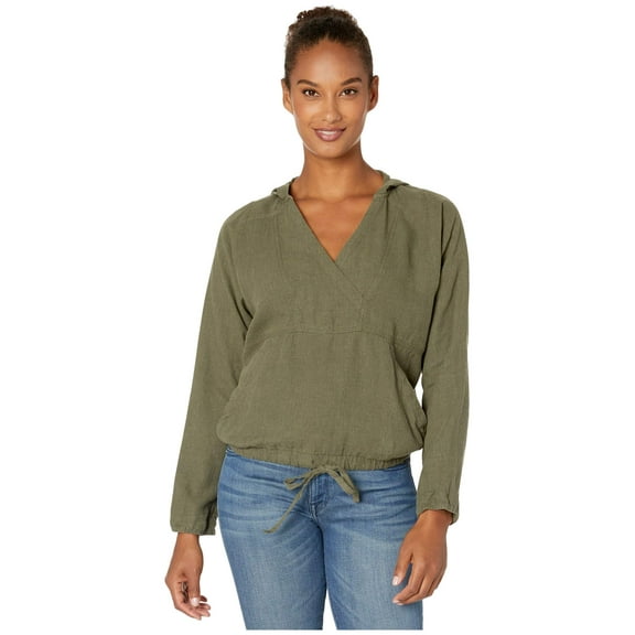 PRANA CLOTHING Bowry Top Rye Green LG