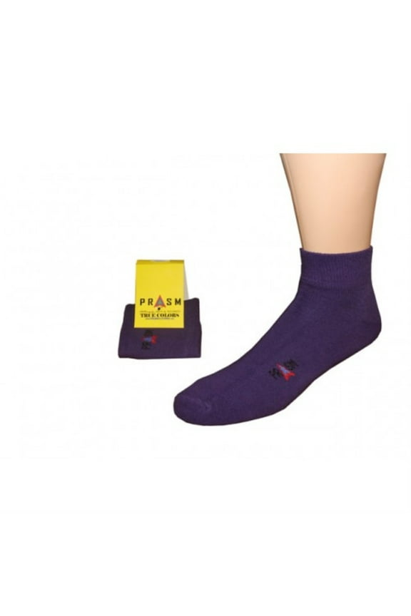 PRASM (Premium Egyptian Cotton) MENS Anklet Socks - 3 PACK-Purple