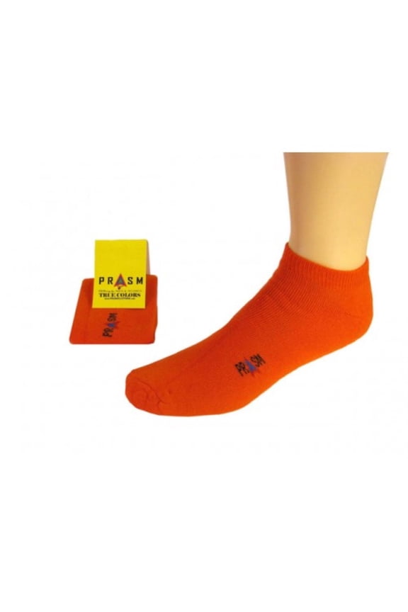 PRASM (Premium Egyptian Cotton) MENS Low-Cut Ankle Socks - 1 PAIR-Bright Orange