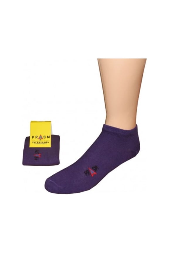 PRASM (Premium Egyptian Cotton) MENS Low-Cut Ankle Socks - 1 PAIR-Purple