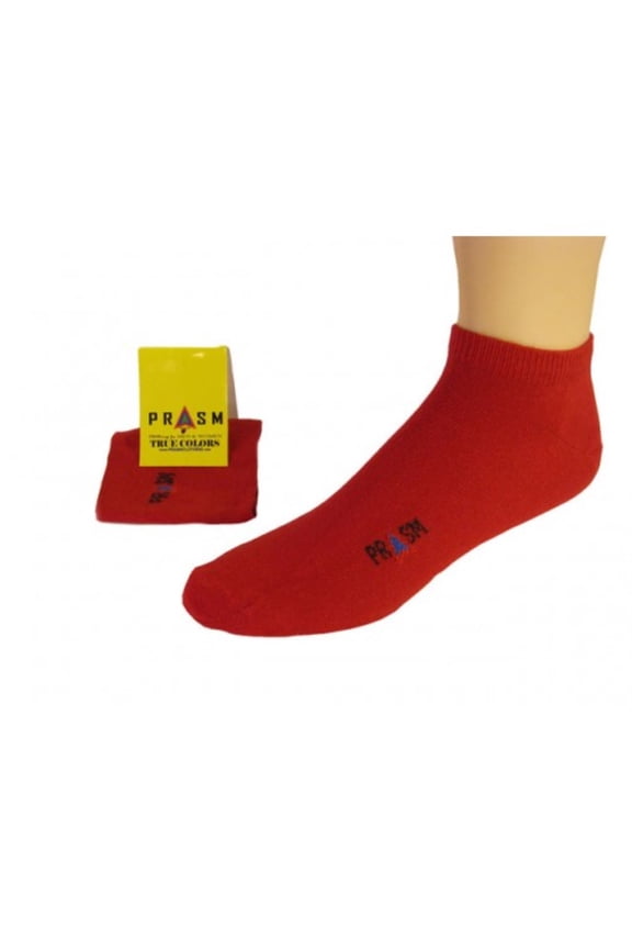 PRASM (Premium Egyptian Cotton) MENS No-Show Ankle Socks - 1 PAIR-Dark Red