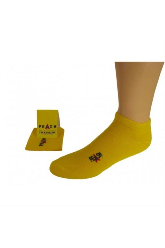 PRASM (Premium Egyptian Cotton) MENS No-Show Ankle Socks - 1 PAIR-Yellow