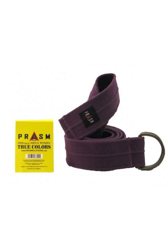 PRASM Unisex D-Ring Canvas Belt - Light Purple - S