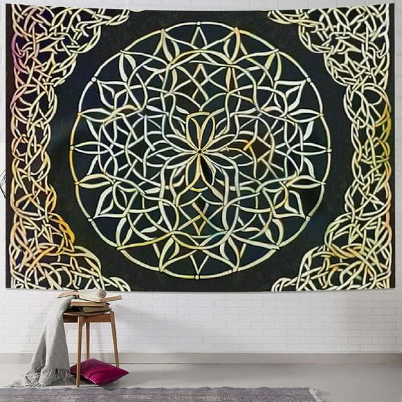 PRATYUS  Altar Cloth Flower of Life Witchcraft Altars Tarot Spread Wiccan Spiritual sacred cloth (Flower of Life) 40x30inch