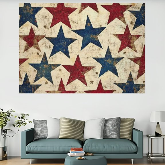 PRATYUS American National Flag Pattern Wall Tapestries Poster Wall Tapestry Fourth of July Accessories Decor Tapestries Art Decor Home Decoration for Living Room Bedroom 60x40in