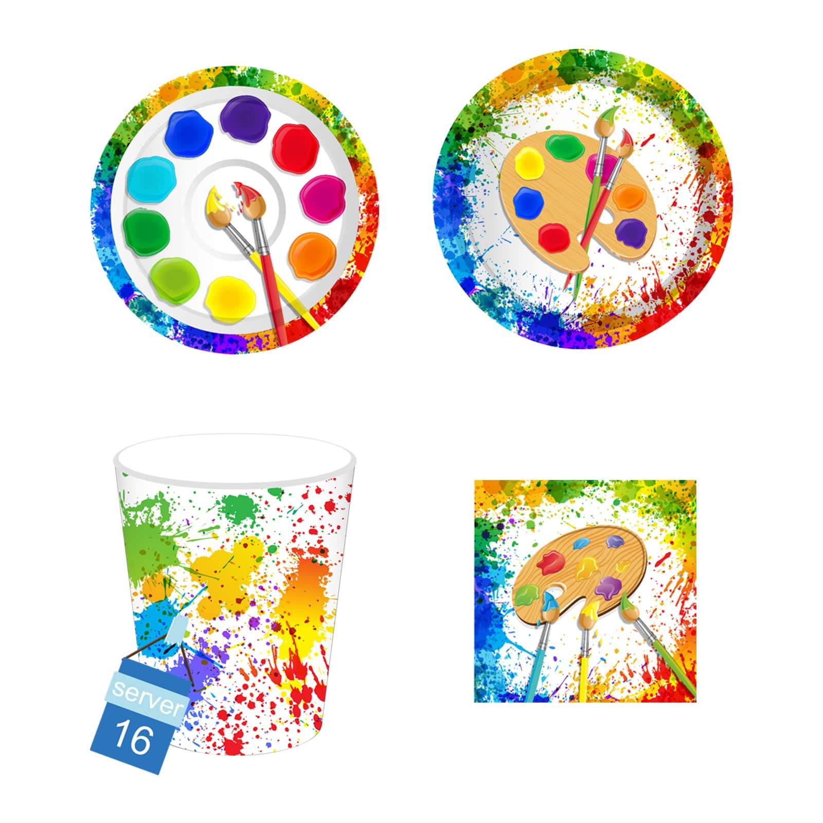 PRATYUS Art Painting Party Supplies Including Plat