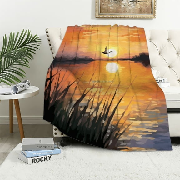 PRATYUS Birds Throw Blanket for Couch Sofa Bed Office Decor Lightweight Soft Blanket All Seasons Soft Plush Blankets 40x50in