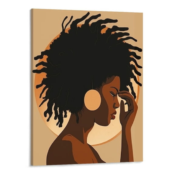 PRATYUS Black Queen Canvas Wall Art Picture 16x20in for Living Room Bedroom 16x20in